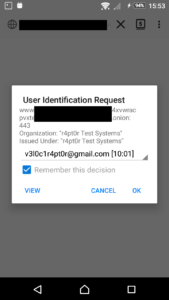 Firefox Mobile - User Identification Request
